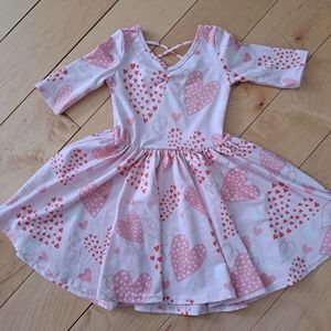 Dot dot smile ballerina valentine's pink hearts